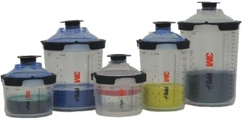 3M PPS 2.0 Spray Gun Cup Lids and Liners Kit, 26112, 13.5 oz, Midi