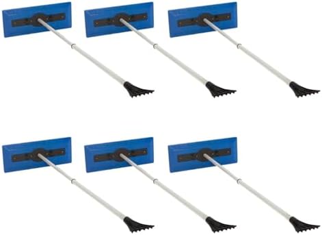 Snow Joe 6 Pack 18 Telescoping Snow Broom & Ice Scraper, Foam Brush, SJBLZD