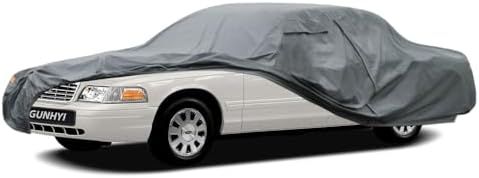GUNHYI Premium Car Cover Custom Fit Ford Crown Victoria, 16 Layers Heavy Duty Car Cover Waterproof All Weather with Zipper Door for Sun Rain Snow Dust Uv Protection
