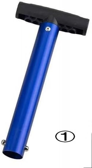 Matte Blue Aluminum 4-Piece Collapsible Snow Shovel Lightweight Portable Emergency Shovel for Car Camping(Extension Rod)