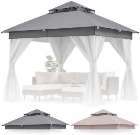 LAUSAINT HOME 10'x10' Gazebo Replacement Double Canopy Top