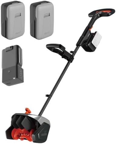 Litheli 13" Electric Snow Shovel, Cordless Brushless, 360° Full Loop Handle, Includes (2) 20V 5.0Ah Batteries and Charger
