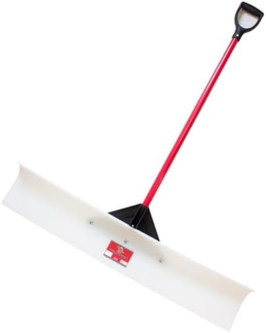 Bully Tools Ultra 48" HMW Snow Pusher Fiberglass D-Grip, Made in USA