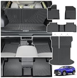 Powerty Floor Mats for 2022-2025 2026 Hyundai Tucson Gas Car Mats Accessories, All Weather 3D TPE Anti-Slip Trunk Cargo Liner Seat Back Covers Protectors Full Set Car Accessories