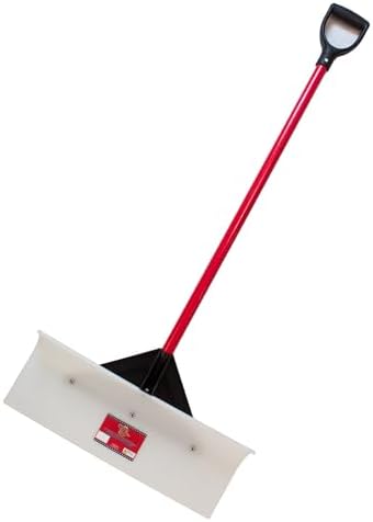 Bully Tools Ultra 24" HMW Snow Pusher Fiberglass D-Grip, Made in USA