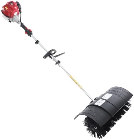 Handheld Backpack Gas Lawn Sweeper, 4-Stroke Low Noise Brush Broom with Shoulder Strap & Goggles, Snow Blower for Driveway, Yard, Artificial Grass, Leaves and Debris Cleanup