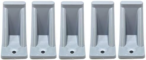 JSP Manufacturing Light Grey Plastic Mini Roof Snow and Ice Guard - Multi-Quantity Pack | Prevent Sliding Snow Stop Buildup (5)