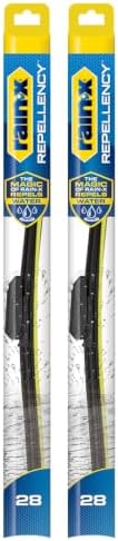Rain-X 810366 Repellency Water Repellent Wiper Blades, 28" Windshield Wipers (Pack of 2), All Weather Streak-Free for Enhanced Visibility w/Water Repellency Formula [Amazon Exclusive]