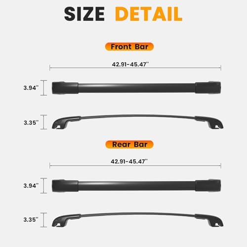 300lbs Roof Cross Bars Compatible with Subaru Crosstrek 2018-2023