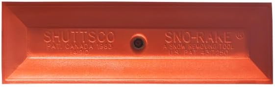 Shuttsco Snow Rake Snow Broom 18 Inch Replacement Head Only, Orange Heavy Duty Polyethylene Bristles, USA Made