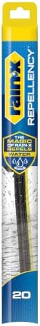 Rain-X 810320 Repellency Water Repellent Wiper Blades, 20" Windshield Wiper, All Weather Streak-Free for Enhanced Visibility w/Water Repellency Formula [Amazon Exclusive]