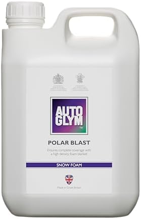 Autoglym Polar Blast, 2.5L Concentrate Extra Thick Snow Foam (15L When diluted) Softens Dirt in Advance of wash, pH Neutral Car Shampoo Suitable for All Paint Types, White