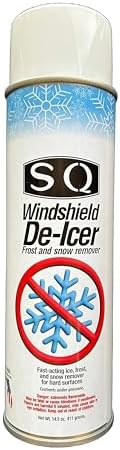 SQ Windshield De Icer Frost and Snow Remover, 14.5 oz per can (12)