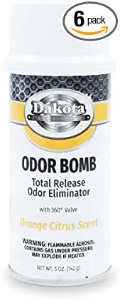 Dakota Odor Bomb Odor Eliminators - Packs by Rock Ridge (Orange Citrus, 6-Pack)
