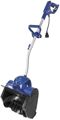 Snow Joe 324E Electric Snow Shovel with LED Headlight, Fast, Back-Saving Snow Thrower for Driveway and More, 10 Amp, 11 Inches, Blue