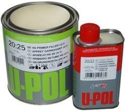 U-POL 1 Liter (Aprox. 1 Quart) (4.2 Voc) High Solids High Build Urethane Primer Kit with Standard (60 to 95 F) Temperature Hardener