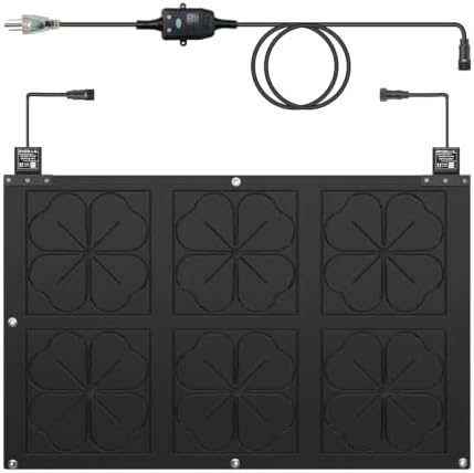1PC 20x30in Snow Melting Mat Outdoor, Heated Walkway Mat With Power Unit