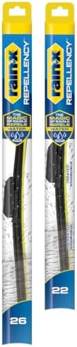 Rain-X 810356 Repellency Water Repellent Wiper Blades, 26" & 22" Windshield Wipers, All Weather Streak-Free for Enhanced Visibility w/Water Repellency Formula [Amazon Exclusive]