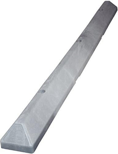 Traffic Safety Store 6' Recycled Plastic Commercial Parking Blocks (Light Gray (plastic), 4-Pack)