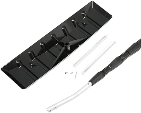 Extendable Roof Rake for Snow Removal, 4.9–15.7 Ft Roof Snow Rake with Plastic Blade Snow Rake, Ice Dam Removal Tool for House Roof