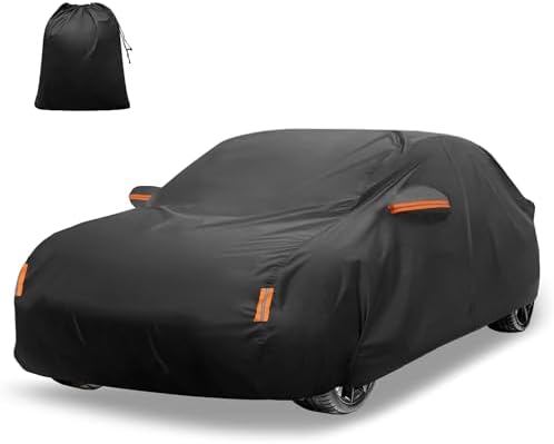 X AUTOHAUX Waterproof Full Car Cover for Tesla Model 3 2017-2025 210D-PU