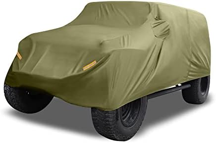 X AUTOHAUX SUV Car Cover for Jeep Wrangler JK JL 4 Door 2007-2021 210D