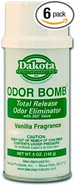 Dakota Odor Bomb Odor Eliminators - Packs by Rock Ridge (Vanilla, 6-Pack)