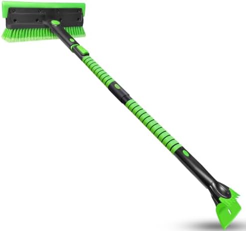 SEAAES 56 Inch Truck Snow Brush Scraper Long Handle Snow Broom for SUV
