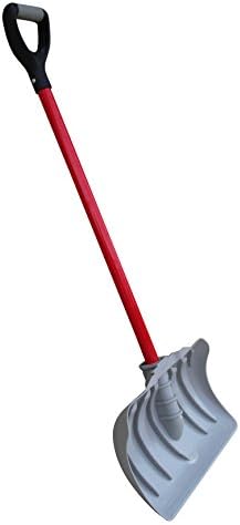 TABOR TOOLS Snow Pusher with Fiberglass Handle, 18 Inch Wide Blade, Snow Shovel with Comfortable D Grip Handle. J219A. (Snow Pusher, Long 35 Inch Handle)