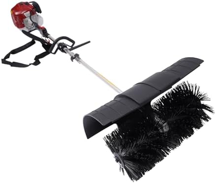 2-in-1 Gas Powered Leaf Blower & Lawn Sweeper, 52CC 2.3HP Handheld Backpack Blower/Sweeper with 20.47-Inch Brush, 1700W Snow Blowers for Yard, Driveway, Sidewalk Debris Cleaning, 8500RPM