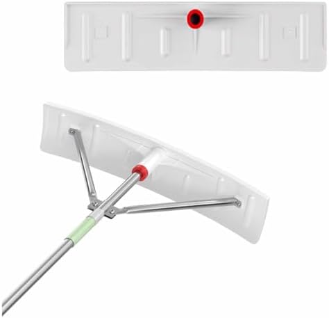 Telescoping Snow Removal Tool with Ice Scraper for Roof and Vehicle Clearing,Square-Shaped-2–4m/6.6-13ft