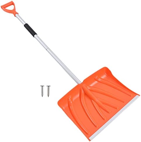 Snow Shovel for Car & Home – Large Capacity D-Handle Aluminum Shovel, Lightweight 1.1kg, Detachable for Trunk Storage, Pushes Snow, Ice, Sand & Mulch (53")