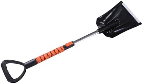 4 in 1 Ice Scraper Snow Shovel Kit, Extendable Snow Brush with Foam Grip, 180 Pivoting Brush Head, Heavy Duty Winter Cleaner for Truck SUV