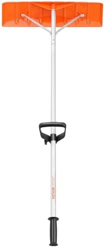 VEVOR Snow Roof Rake, 21ft Reach Aluminium Handle, 25" Plastic Blade Snow Removal Tool, Superior Roof Shovel with Anti-Slip Handle Grip, Easy to Setup & Use for House Roof, Wet Leaves, Car Snow
