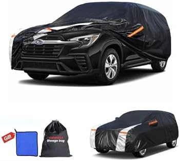 Subaru Outback Car Cover 100% Waterproof All Weather, Gift with Towel, 10 Layers SUV Car Cover Custom Fit 1994-2026 Subaru Outback, Outdoor Cover Rain Sun UV Protection with Door Zipper.