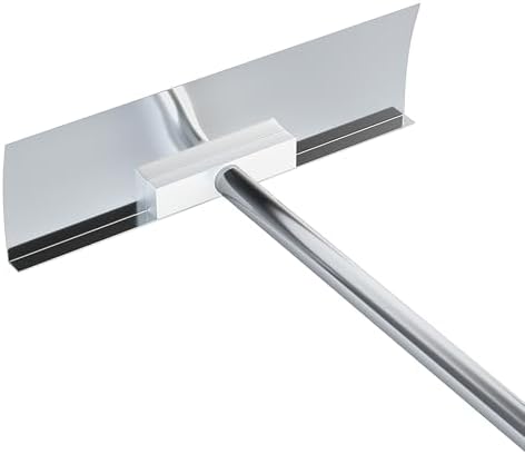 Stainless Steel Roof Rake: 2-16.5 FT Extendable, All-Stainless Construction (Head & Pole), Heavy-Duty & Durable,, Anti-Slip Grip