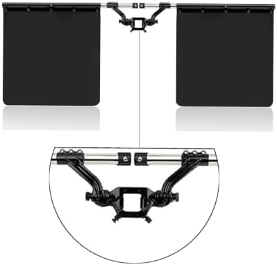 2" Hitch Mounted Adjustable Mud Flaps Removable Stainless Steel Universal
