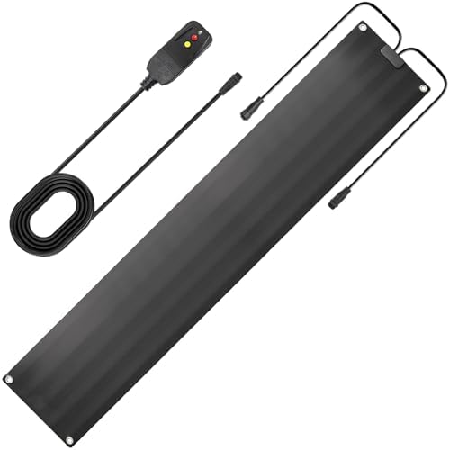 Graphene Snow Melting Mats for Stairs,Non-Slip Rubber Heated Walkway Mat,Fast Ice Melt 3 in/h,Safe & Energy Saving with Extended 50cm Cord,10"x60" with Plug