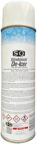 SQ Windshield De-Icer Frost and Snow Remover, 14.5 oz per can (24)