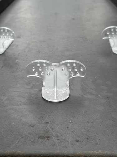 Roof Guards for Metal Roof - Snow Guards Steel Standing Seam Roof - Fits 1.5 Inch Flat Area (10 Pack) - Prevent Sliding Ice Snow Stop Buildup - Made Out of ABS (10 Pack Clear)