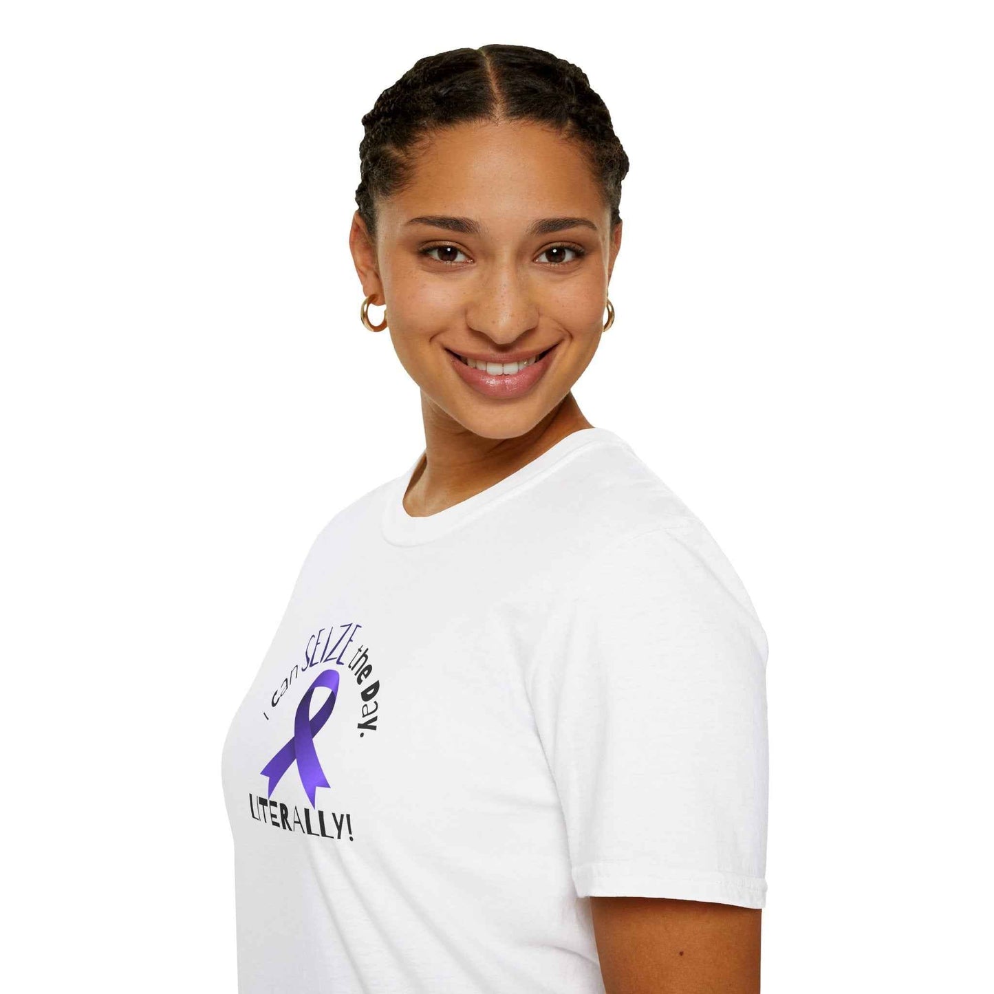“I Can SEIZE the Day — Literally!” Epilepsy Awareness Pin Button (3")