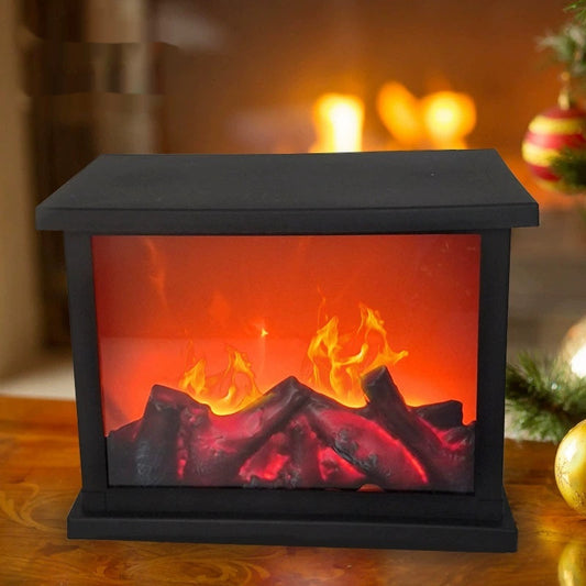 Fireplace Storm Lantern Simulation Charcoal Flame Ambience Light