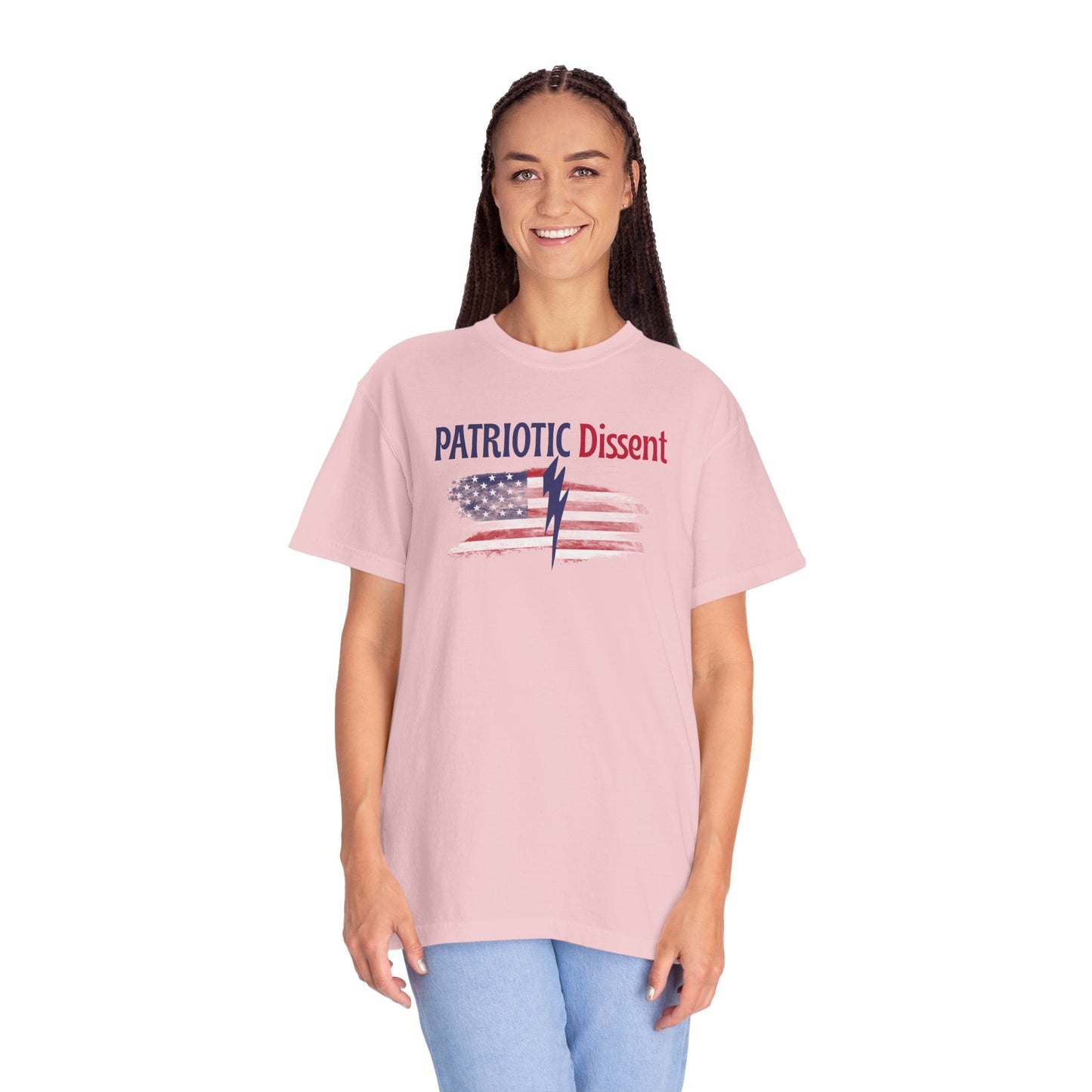 Patriotic Dissent Unisex T-Shirt – American Flag Statement Tee