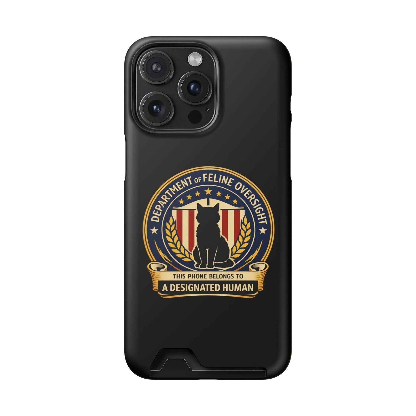 Department of Feline Oversight MagSafe iPhone Case — Designated Human Edition