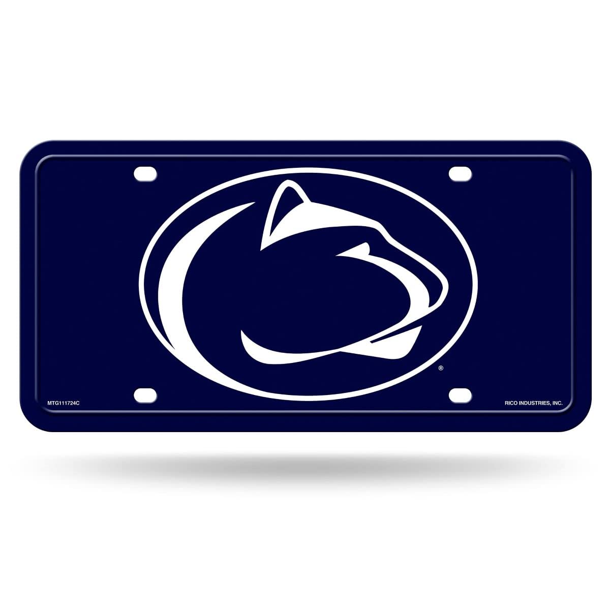Rico Industries NCAA Penn State Nittany Lions Blue Metal Auto Tag 8.5" x 11" - Great for Truck/Car/SUV