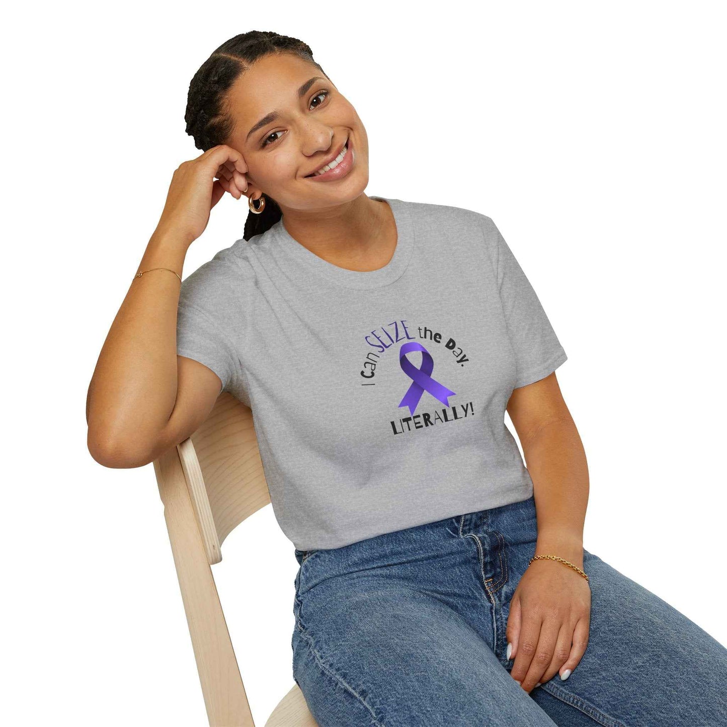 “I Can SEIZE the Day — Literally!” Epilepsy Awareness Pin Button (3")