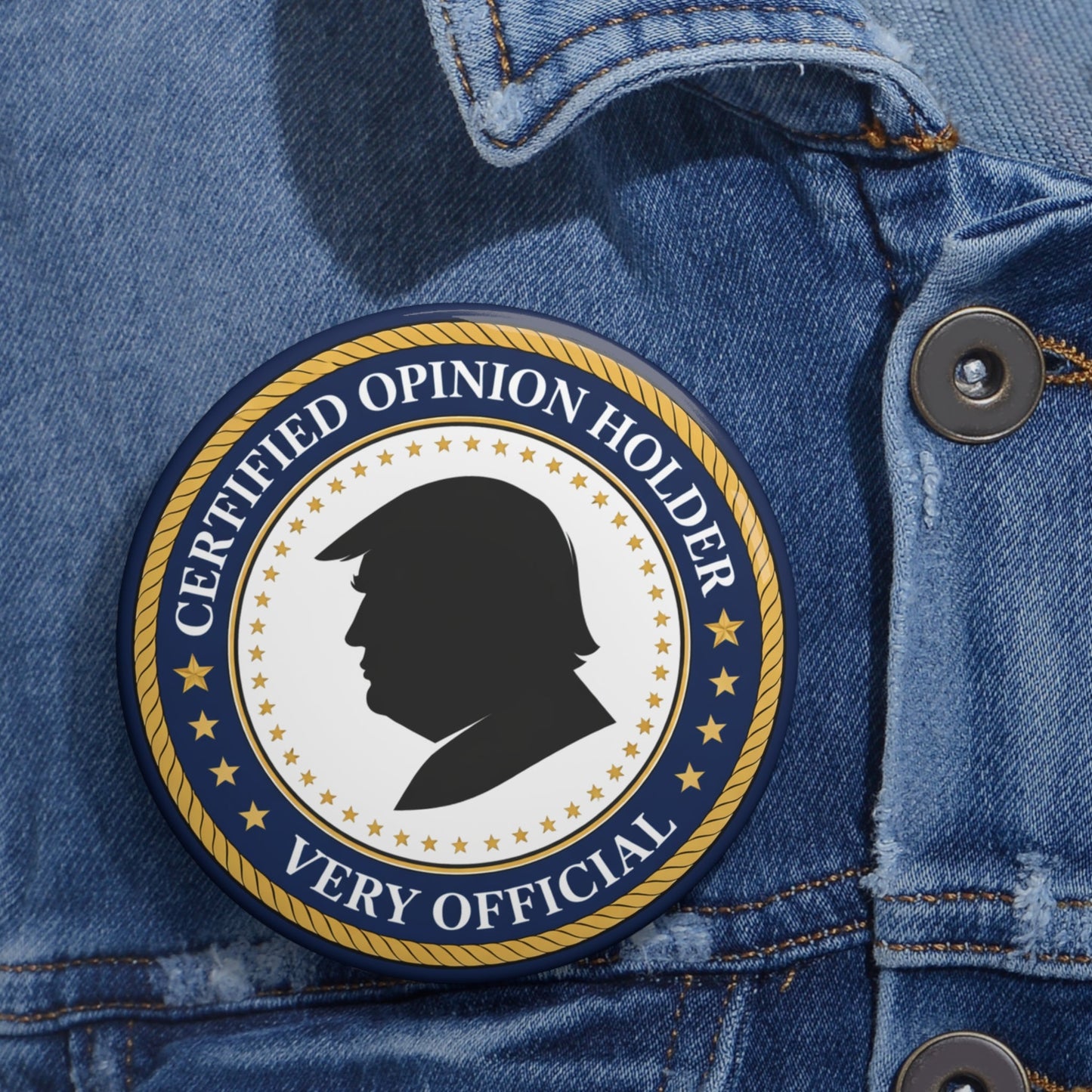 Certified Opinion Holder Pinback Button