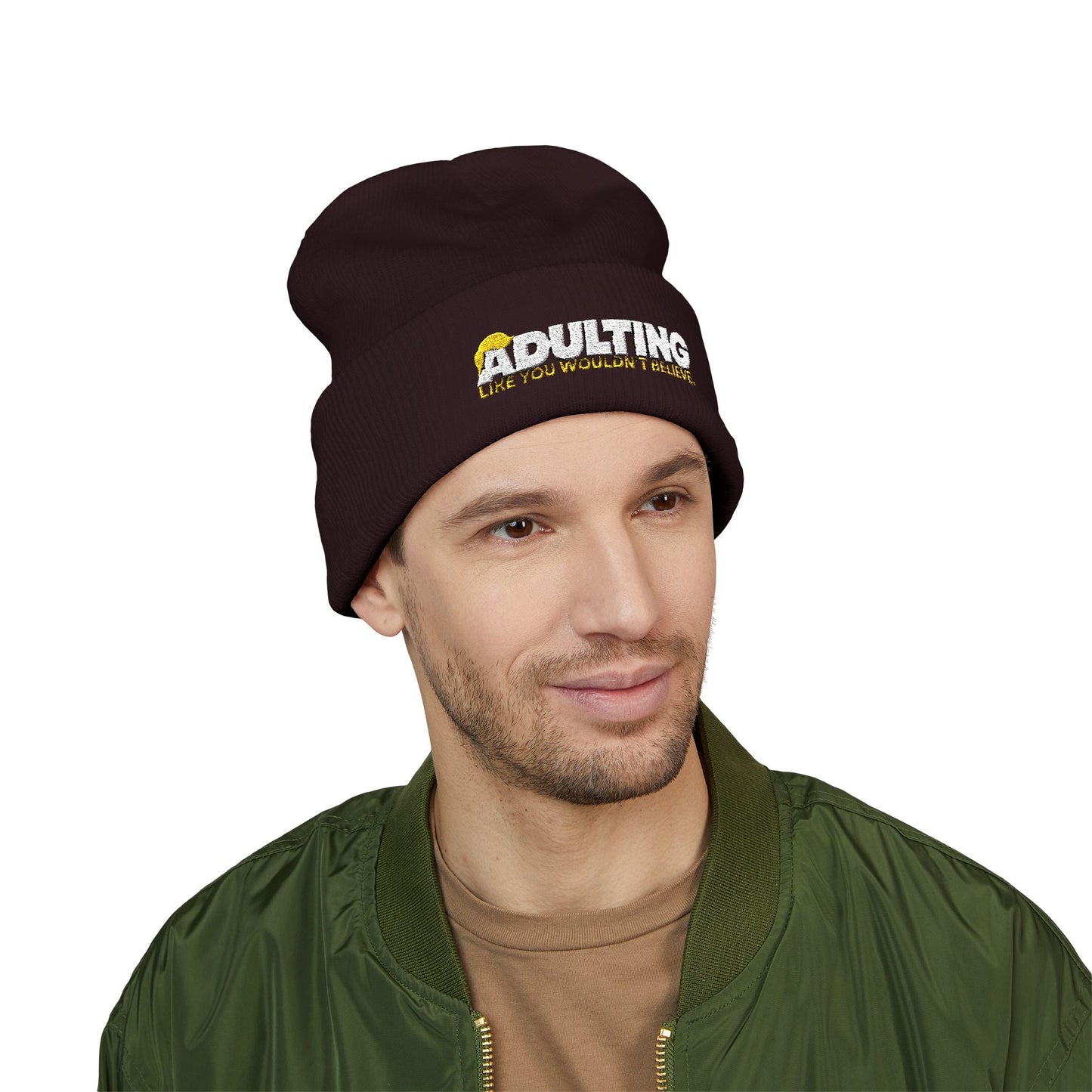 Adulting, Like You Wouldn’t Believe – Cuffed Knit Beanie