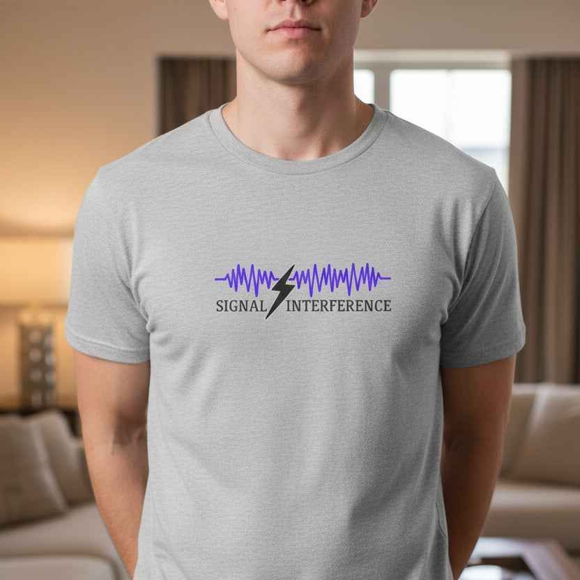 Signal Interference Tee — Quiet Static, Visible Spark