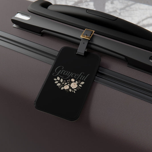 Elegant Floral Luggage Tag, Travel Accessory, Customizable Gift, Travel Essentials, Adventure Tag, Floral Design